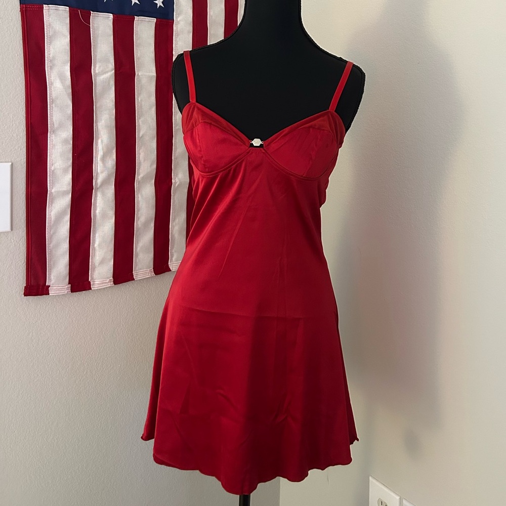 OW Collection Red Slip Dress - Picture 2 of 3